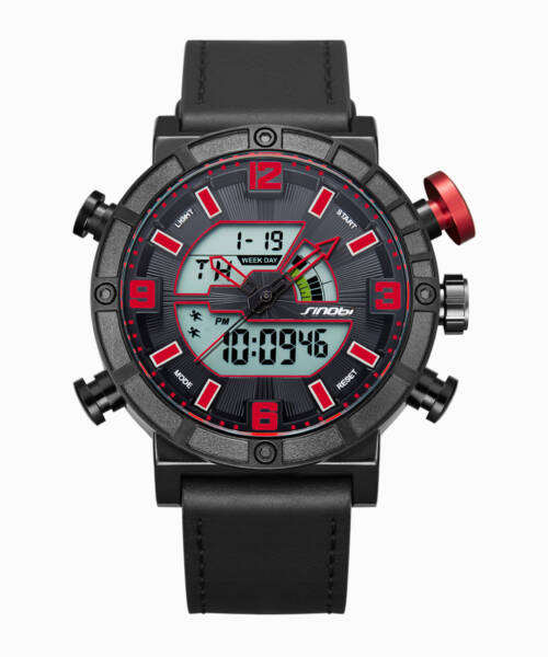 S9732-Ultra-Cool Multi-Functional Fashion Dual Display Electronic + Quartz Men's Watch