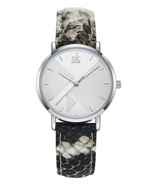 K0144-Stylish Striped Leather Strap Women's watch