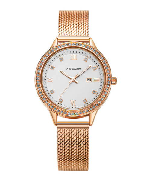 S9846-Diamond-studded Sleek Elegant Luminous Calendar Women's watch