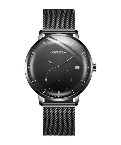 S9790-Black Sunray Texture Calendar Luminescent Quartz Men's Watch