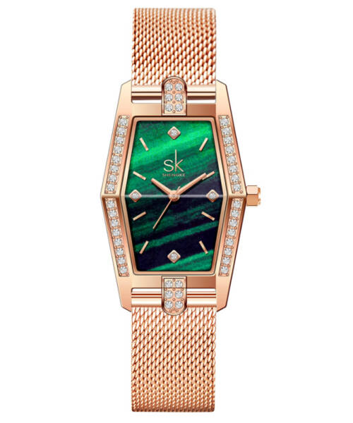 K0145- Fashionable and elegant sunray texture /3D printed hexagonal dial women's watch