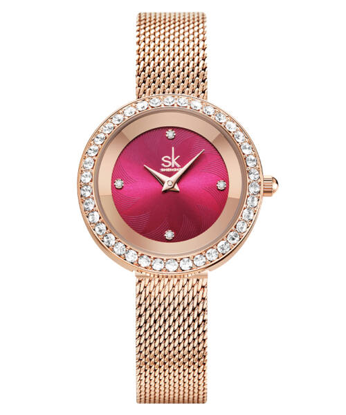 K0169-Exquisite Diamond Bezel Sun Pattern Floral Women's watch
