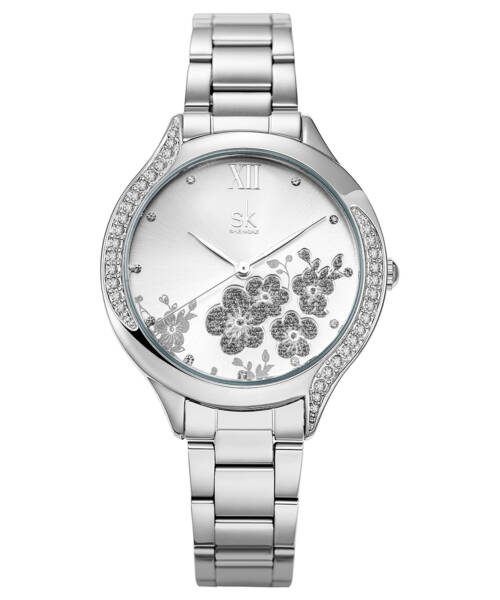 K0172-Diamond-encrusted Elegant Sun Texture Floral women's watch