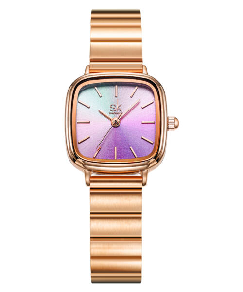 K0176- Iridescent Vintage Sun Texture Square Women's Watch
