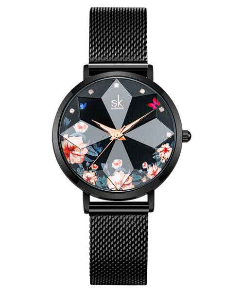 Floral Diamond Sparkle Fashion Elegant Women's Watch