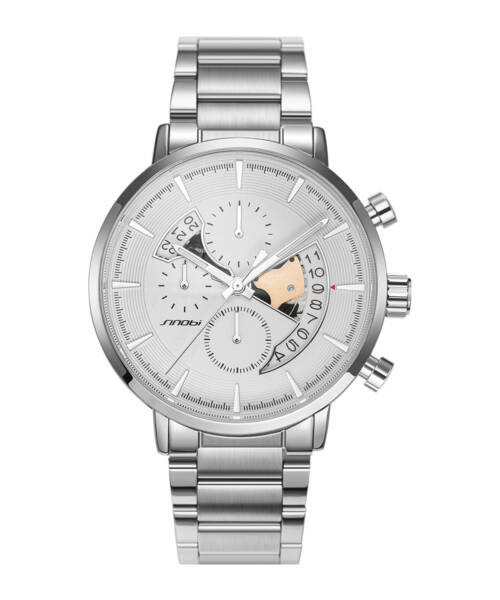 S9829-Multifunctional Hollow-out CD Texture Design Waterproof Luminous Men's Watch