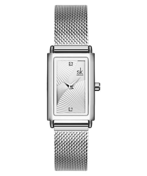 K0119-Square, elegant, vintage-inspired with a sunray textured dial Women's watch