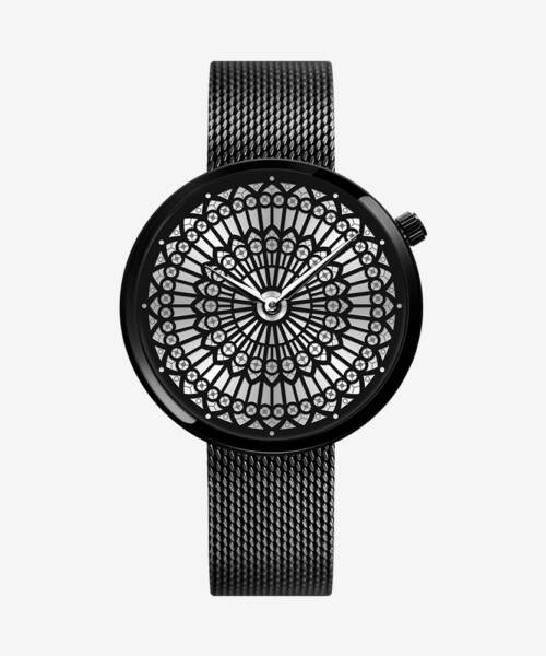 K0114-Creative design with a sunray-textured hollowed-out silk-printed quartz Women's watch