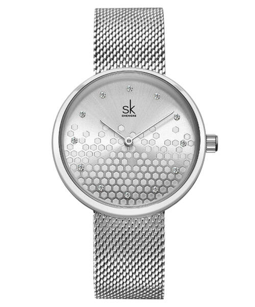 K0125-Creative honeycomb pattern fashionable webbing quartz women's watch