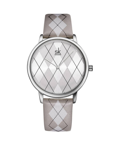 K0121-Vintage plaid elegant sunburst quartz women's watch