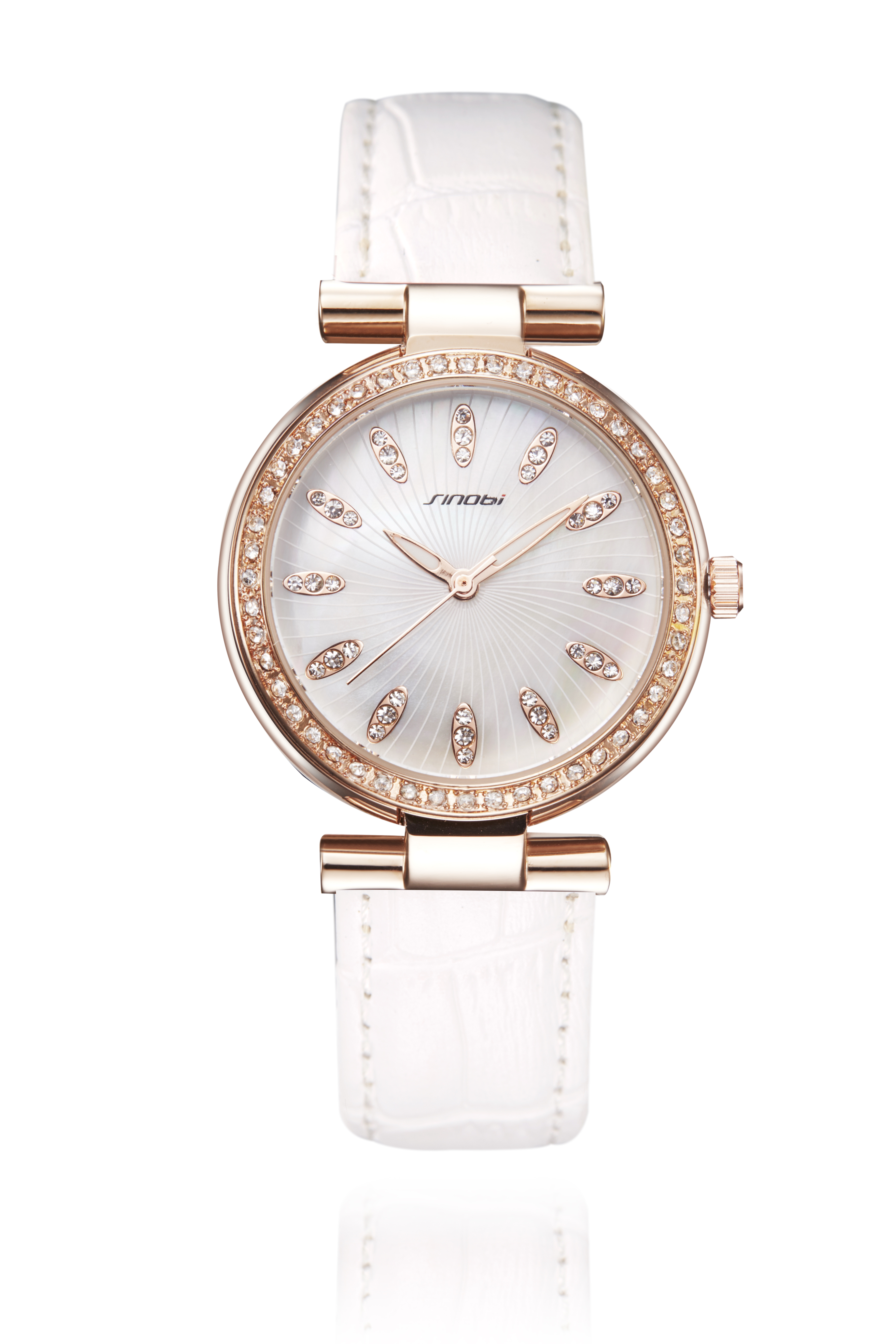 S9641-Light luxury diamond-studded spiral-textured river shell fashionable women's watch