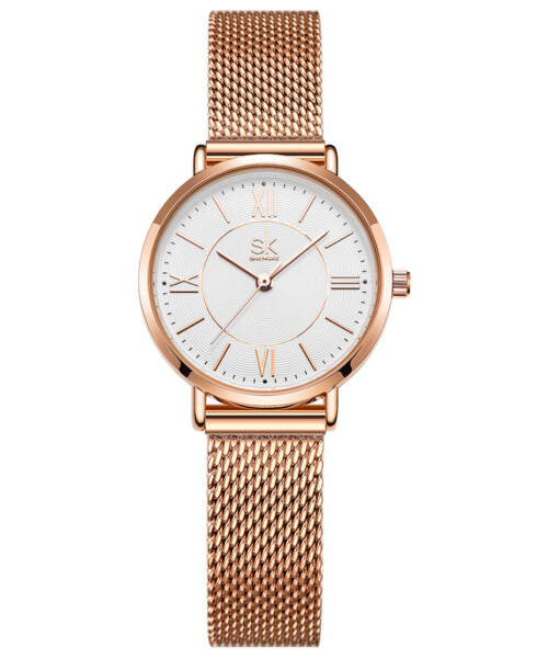 K0188-Circular Dial Roman Numeral Elegant and Stylish Quartz Women's Watch