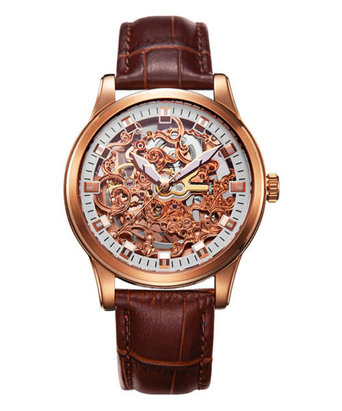 Hollowed-out Precision Gentleman Style Mechanical Watch