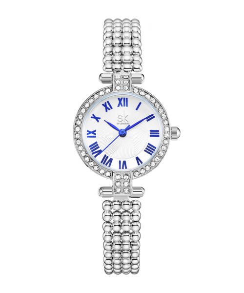 K0195-Exquisite and compact Roman numeral design on a small round dial stylish Women's watch