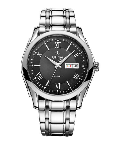 Wide-faced business classic dual-calendar mechanical men's watch