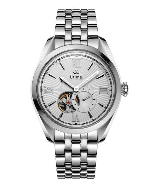 Radiating pattern personalized design stainless steel strap waterproof mechanical men's watch