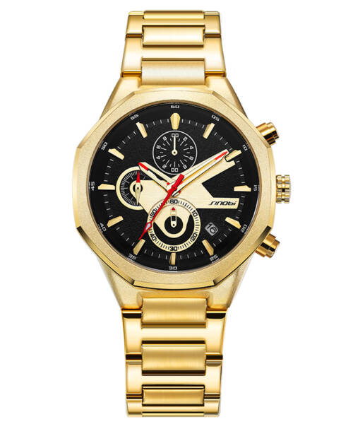 SINOBI New Hot Factory Fashion Custom Logo Business High-grade Classic Stainless Steel Strap Waterproof Men's Quartz WatchesS9920G